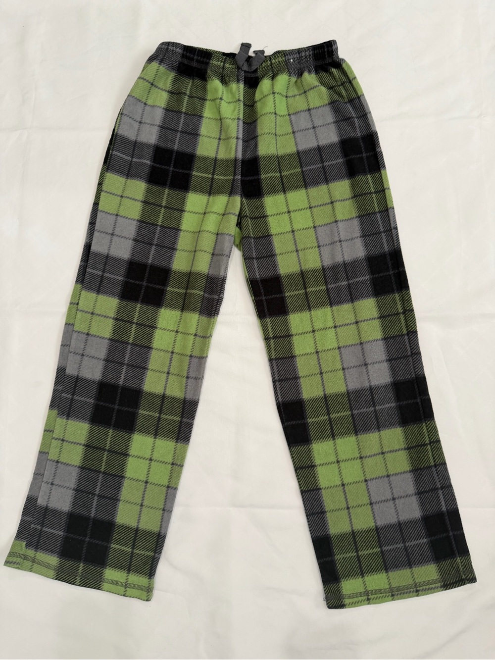 Unisex St. Eve Black/Green Plaid Flannel lounge Pants Size 14   J025